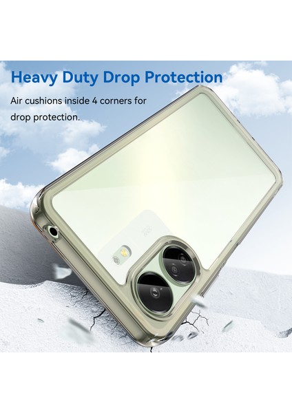 Xiaomi Redmi 13C /poco C65 Için Şeffaf Pc Arka Tpu Tampon Telefon Kılıfı - Gri (Yurt Dışından) modelleri