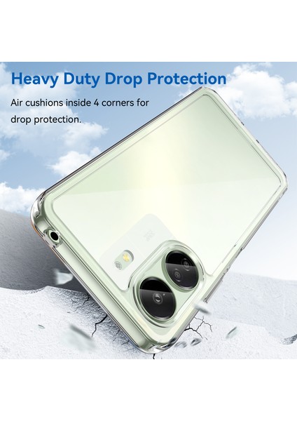 Xiaomi Redmi 13C /poco C65 Için Şeffaf Pc Arka Tpu Tampon Telefon Kılıfı - Şeffaf (Yurt Dışından) modelleri