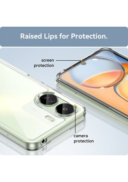 Xiaomi Redmi 13C /poco C65 Için Şeffaf Pc Arka Tpu Tampon Telefon Kılıfı - Şeffaf (Yurt Dışından) indirimleri