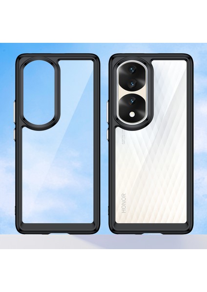 Honor 70 Pro Için Şeffaf Pc Arka Tpu Tampon Telefon Kılıfı - Siyah (Yurt Dışından) modelleri