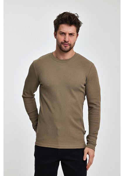 Erkek Bisiklet Yaka Uzun Kol Sweat T-Shirt RD24YE005073
