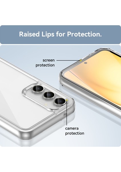 Samsung Galaxy S23FE Için Şeffaf Pc Arka Tpu Tampon Telefon Kılıfı - Şeffaf (Yurt Dışından) indirimleri