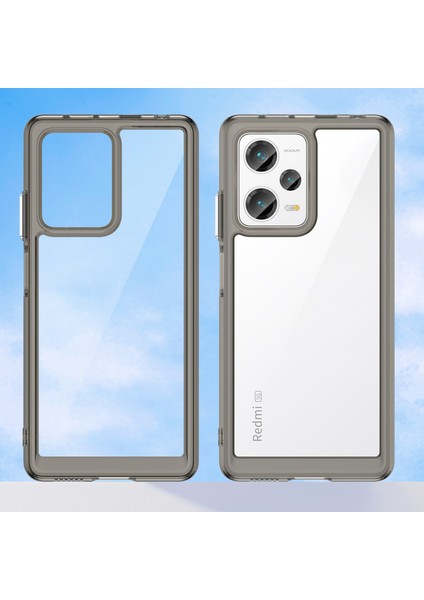 Xiaomi Redmi Note 12 Pro+ Için Şeffaf Pc Arka Tpu Tampon Telefon Kılıfı - Gri (Yurt Dışından) modelleri