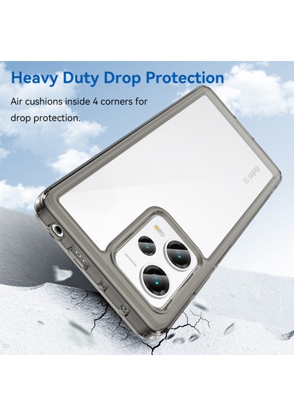 Xiaomi Redmi Note 12 Pro+ Için Şeffaf Pc Arka Tpu Tampon Telefon Kılıfı - Gri (Yurt Dışından) indirimleri