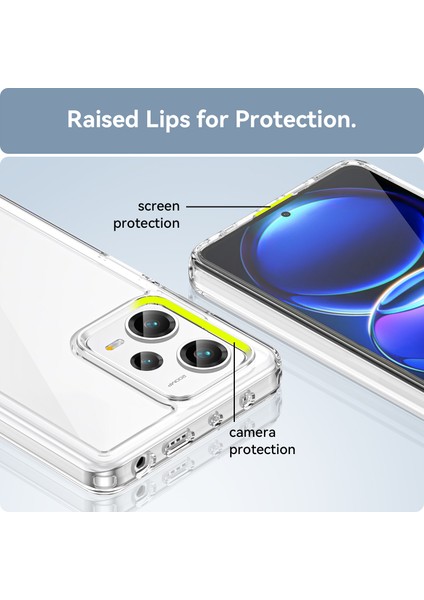 Xiaomi Redmi Note 12 Pro+ Için Şeffaf Pc Arka Tpu Tampon Telefon Kılıfı - Şeffaf (Yurt Dışından) fırsatları