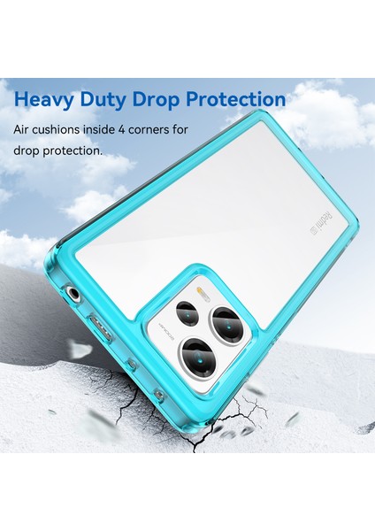 Xiaomi Redmi Note 12 Pro+ Için Şeffaf Pc Arka Tpu Tampon Telefon Kılıfı - Turkuvaz (Yurt Dışından) indirimleri