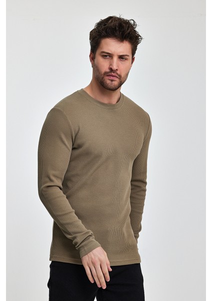 Erkek Bisiklet Yaka Uzun Kol Sweat T-Shirt RD24YE005073