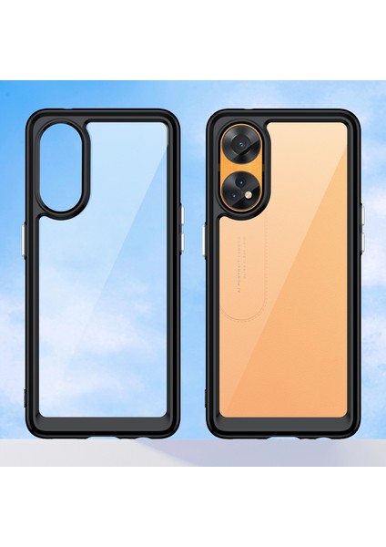 Oppo Reno8 T 4g Için Şeffaf Pc Arka Tpu Tampon Telefon Kılıfı - Siyah (Yurt Dışından) fiyatları
