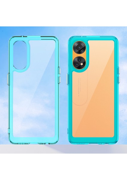 Oppo Reno8 T 4g Için Şeffaf Pc Arka Tpu Tampon Telefon Kılıfı - Turkuvaz (Yurt Dışından) fiyatları
