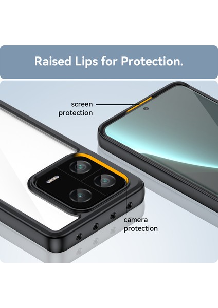Xiaomi 13 Pro Için Şeffaf Pc Arka Tpu Tampon Telefon Kılıfı - Siyah (Yurt Dışından) fırsatları