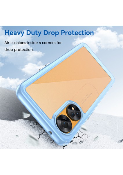 Oppo Reno8 T 4g Için Şeffaf Pc Arka Tpu Tampon Telefon Kılıfı - Mavi (Yurt Dışından) modelleri