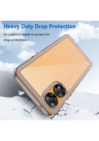 Oppo Reno8 T 4g Için Şeffaf Pc Arka Tpu Tampon Telefon Kılıfı - Gri (Yurt Dışından) modelleri