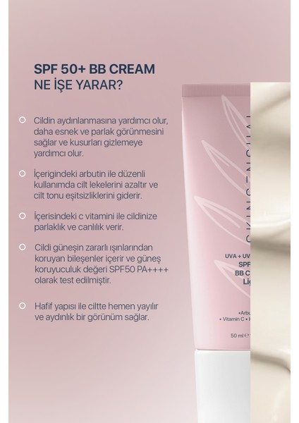 Bb Krem Light | 50 Spf Uva/Uvb Pa++++