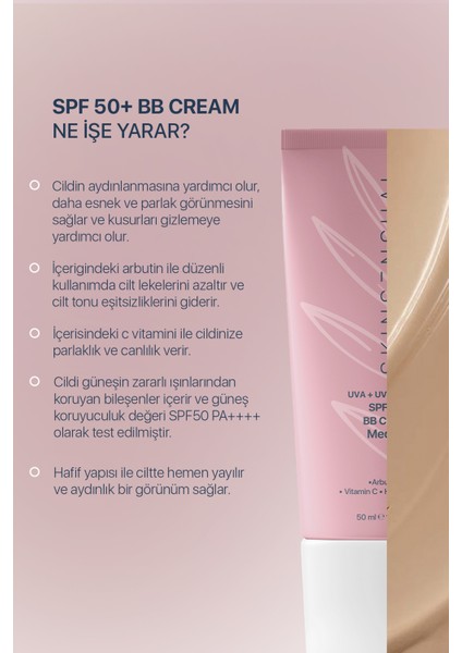 Bb Krem Medium | 50 Spf Uva/Uvb Pa++++ Aydınlık Ve Canlılık