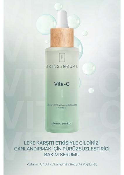 Vita-C ve Cilt Tonu Eşitleyici Cilt Bakım Serumu 30 ml