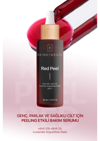 Skin Sensual Red Peel Canlandırıcı ve Cilt Tonu Eşitleyici Kırmızı Peeling Serum 30 ml