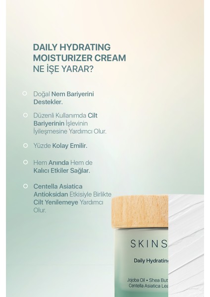 Daily Hydrating Moisturizer Cream 24 Saat Etkili Nemlendirici