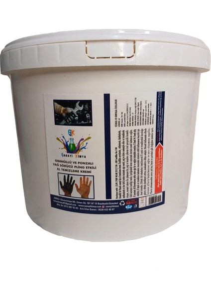 Endüstriyel Granürlü Ponzalı El Temizleme Kremi 8 kg