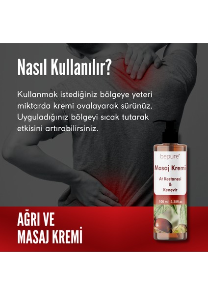 Ağrı Kremi, At Kestanesi ve Kenevir Içeren Masaj Kremi 100 ml fiyatları