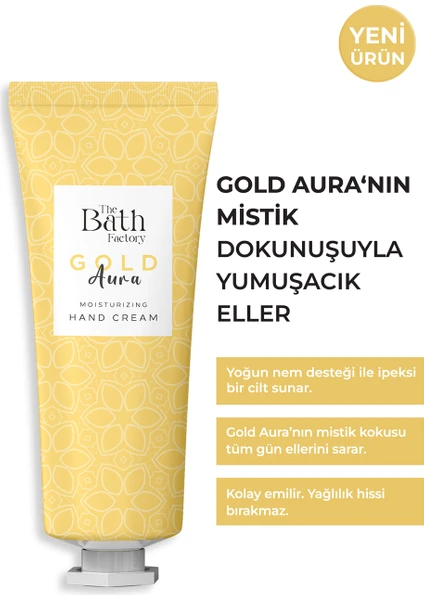 THE BATH FACTORY Gold Aura Yoğun Nemlendirici El Kremi 30 ml