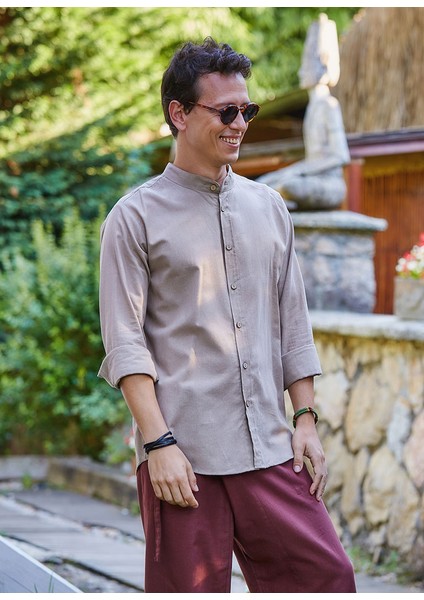 Hakim Yaka Gömlek Bej