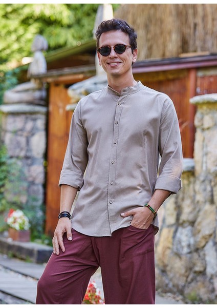 Hakim Yaka Gömlek Bej fiyatları