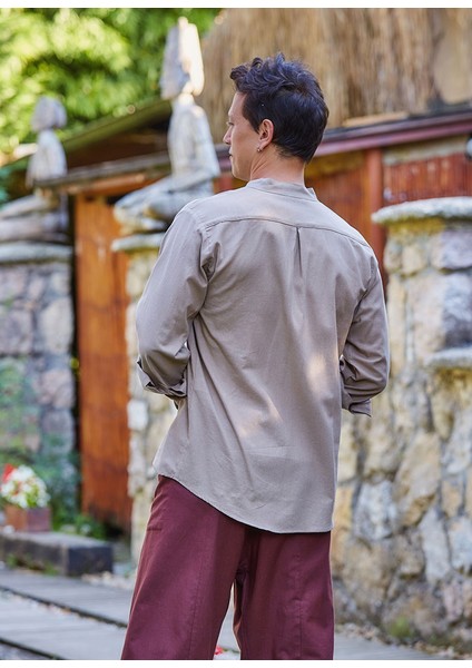 Hakim Yaka Gömlek Bej fırsatları