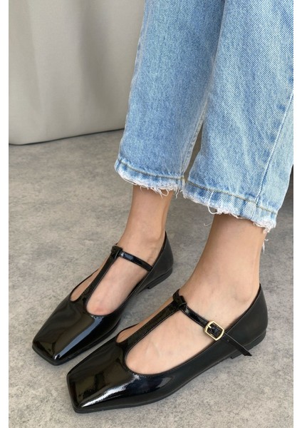 Kadın Diago Babet Ayakkabı - Siyah-Rugan fiyatları