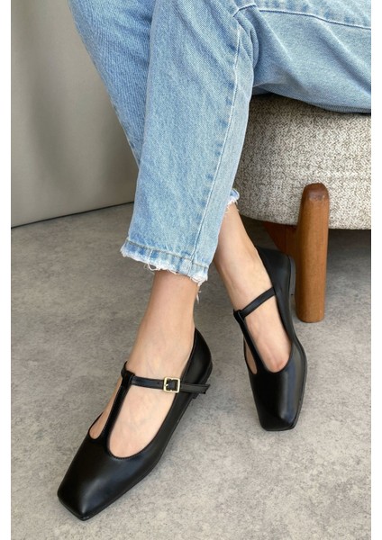 Kadın Diago Babet Ayakkabı - Siyah-Deri fiyatları