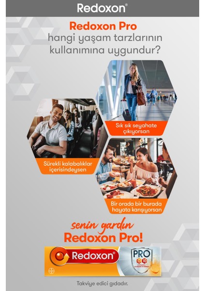 Pro 15 Efervesan Tablet I 1000 C Vitamini, D Vitamini, Selenyum ve Çinkoya ek 7 Vitamin ve Mineral İçeren Takviye Edici Gıda