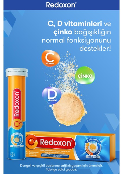 Üçlü Etki 15 Efervesan Tablet -Sevgililer Günü Özel Paketi I 1000 Mg C Vitamini, D Vitamini, Çinko