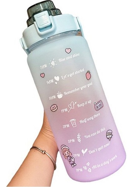 Dmxtop 2000 ml Büyük Kapasiteli Spor Su Şişesi (Yurt Dışından)