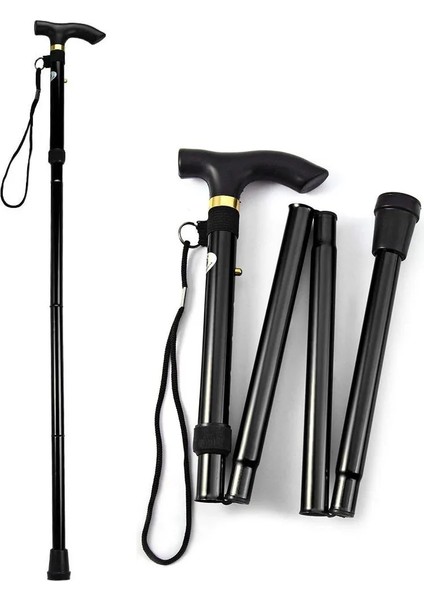 Mavi Stil Baston Teleskopik Baton Yürüyüş Trekking Direkleri Alüminyum Alaşımlı Metal Katlanır Kamışı Koltuk Değneği Direği Yaşlı Insanlar Için (Yurt Dışından)