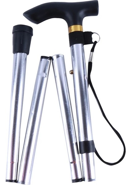 Gümüş Tarzı Baston Teleskopik Baton Yürüyüş Trekking Direkleri Alüminyum Alaşımlı Metal Katlanır Kamışı Koltuk Değneği Direği Yaşlı Insanlar Için (Yurt Dışından)