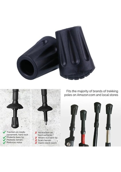 12 Adet Tarzı Et Nordic Walking Direği Trekking Direği Ucu Koruyucuları Lastik Pedler Tampon Değiştirme Ipuçları Yürüyüş Sopası Için Son (Yurt Dışından) fiyatları