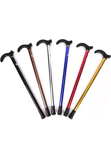 C Stili 6 Bölüm Geri Çekilebilir Anti Şok Baston Teleskopik Trekking Yürüyüş Direkleri Ultralight Spor Kamp Dağcılık Koltuk Değneği (Yurt Dışından)