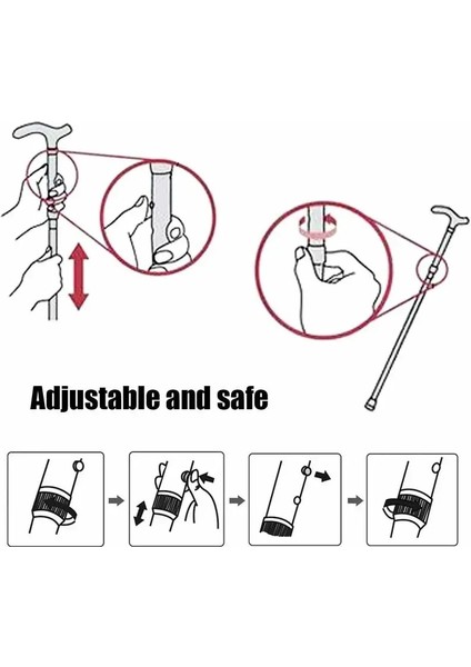 Baston Stili Bastonlar Teleskopik Baton Katlanır Baston Alüminyum Alaşımlı Koltuk Değneği Trekking Kamışı Yürüyüş Trekking Direkleri Kuzey Kutbu (Yurt Dışından)