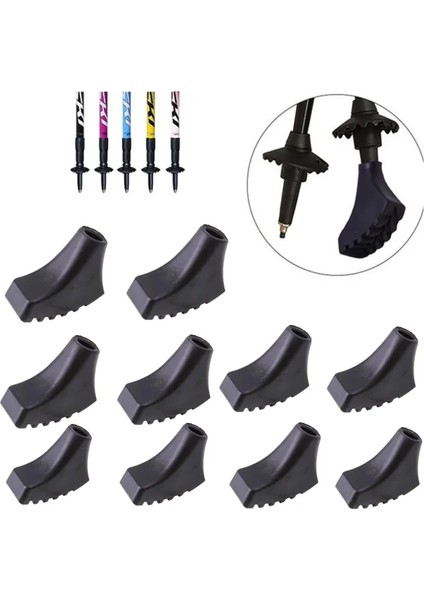 20 Adet Tarzı Kuzey Yürüyüş Direği Trekking Direği Ucu Koruyucuları Lastik Pedler Tampon Değiştirme Ipuçları Yürüyüş Sopası Için Son (Yurt Dışından) indirimleri