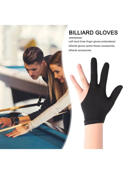 3-Parmak Açık Likra Snooker Bilardo Cue Eldiven Erkekler Kadınlar Için Leftright El Evrensel Bilardo Aksesuarları (Yurt Dışından) fırsatları