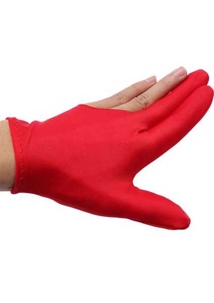 Kırmızı Stil Spandex Snooker Bilardo Cue Eldiven Havuzu Sol El Açık Üç Parmak Unisex Kadınlar ve Erkekler Için Aksesuar 4 Renk (Yurt Dışından)