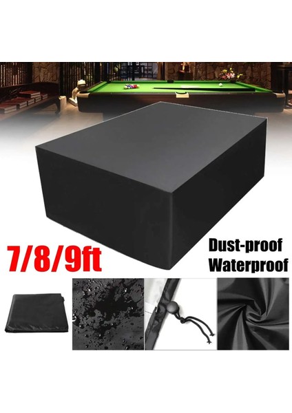 Siyah Stil 7ft 235X135X60CM Toz Geçirmez Su Geçirmez Ft Açık Tam Havuz Katı Ipli Bilardo Masası Toz Kapağı Masa Protectd Oxford (Yurt Dışından) fiyatları