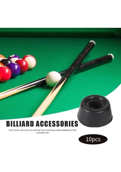 Chaoduo Shop Siyah Stil Sıcak Satış Pool Cue Koruyucu Kollu Kauçuk Alt Destek Tamponları Havuz Cue Kuyruk Koruyucu Kollu Bilardo Aksesuarları (Yurt Dışından)