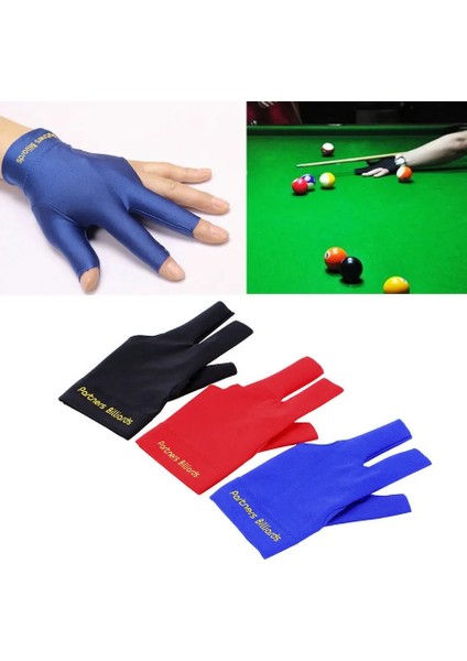 Mavi Stil 2021 Yeni Spandex Snooker Bilardo Cue Eldiven Havuzu Sol El Açık Üç Parmak Aksesuar Varış Sıcak (Yurt Dışından) fiyatları