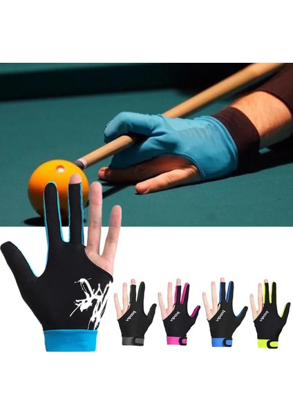 Chaoduo Shop Koyu Gri Tarzı L Beden 1 Adet Unisex Sol Sağ El Evrensel Nefes Üç Parmak Bilardo Eldiven Spor Malzemeleri (Yurt Dışından)