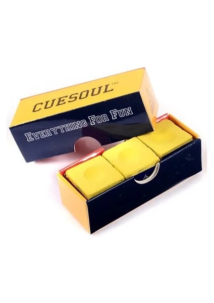 Sarı 3 Adet Tarzı Cuesoul Ooker Bilardo Tebeşir Havuz Cue Tebeşir Yağı Kuru Bilardo Kaymaz Tebeşir (Yurt Dışından)