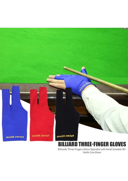 Chaoduo Shop Siyah Stil Dayanıklı Bilardo Üç Parmak Eldiven Spandex Sol El Snooker Bilardo Cue Eldiven Ücretsiz Boyut Fitness Spor Aksesuarları Ekipmanları (Yurt Dışından)