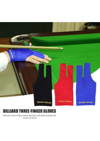 Chaoduo Shop Siyah Stil Dayanıklı Bilardo Üç Parmak Eldiven Spandex Sol El Snooker Bilardo Cue Eldiven Ücretsiz Boyut Fitness Spor Aksesuarları Ekipmanları (Yurt Dışından)