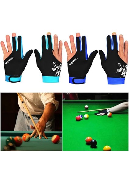 Gök Mavisi Tarzı M Beden Andex Snooker Bilardo Cue Eldiven Havuzu Unisex Kadınlar ve Erkekler Için Sol El Açık Üç Parmak Aksesuar 5 Renk 7 (Yurt Dışından) fiyatları