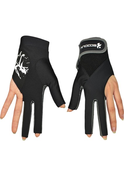 Siyah Stil Sm Ool Cue Eldiven Bilardo Üç Kesim Eldiven Sol Eller Eldiven Bilardo Aksesuarları Unisex Kadınlar ve Erkekler Için (Yurt Dışından)