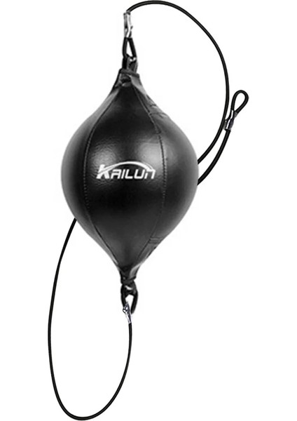 Siyah Stil Li Tasarım Pu Deri Boks Topu Armut Boks Torbası Refleks Hız Topları Fitness Eğitimi Çift Uçlu Boks Hız Topu (Yurt Dışından)